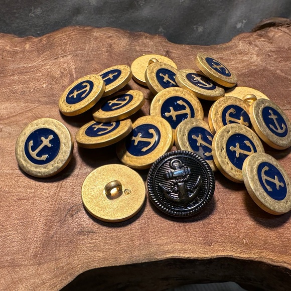 20 Vintage Anchor Buttons - Picture 5 of 7